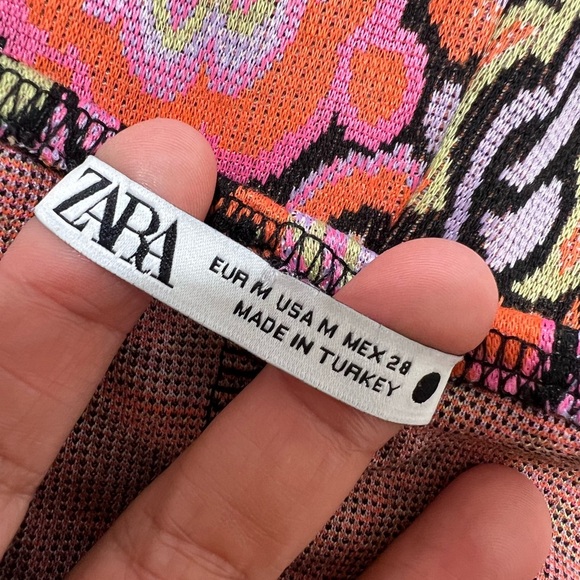 Zara Floral retro Print Women's sleeveless romper size M - Picture 4 of 11